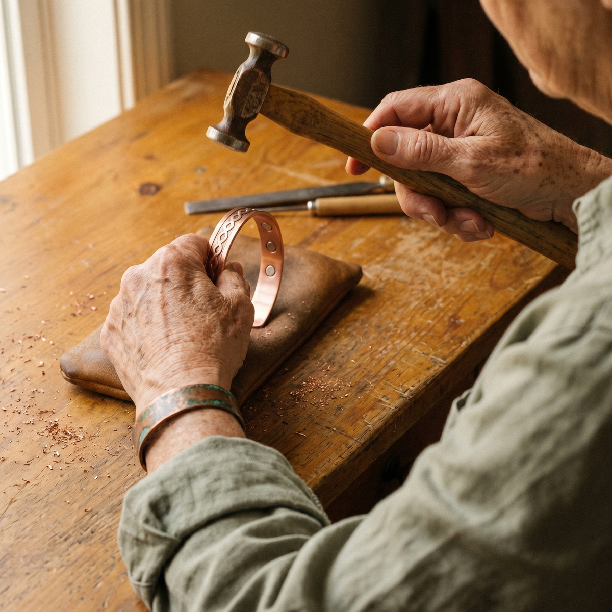 Clara Whitfield's Current Copper Bracelet