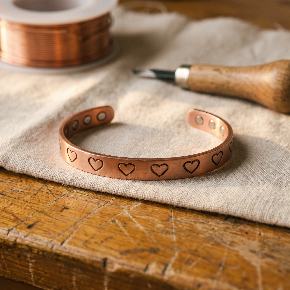 Clara Whitfield's Hearth Copper Bracelet