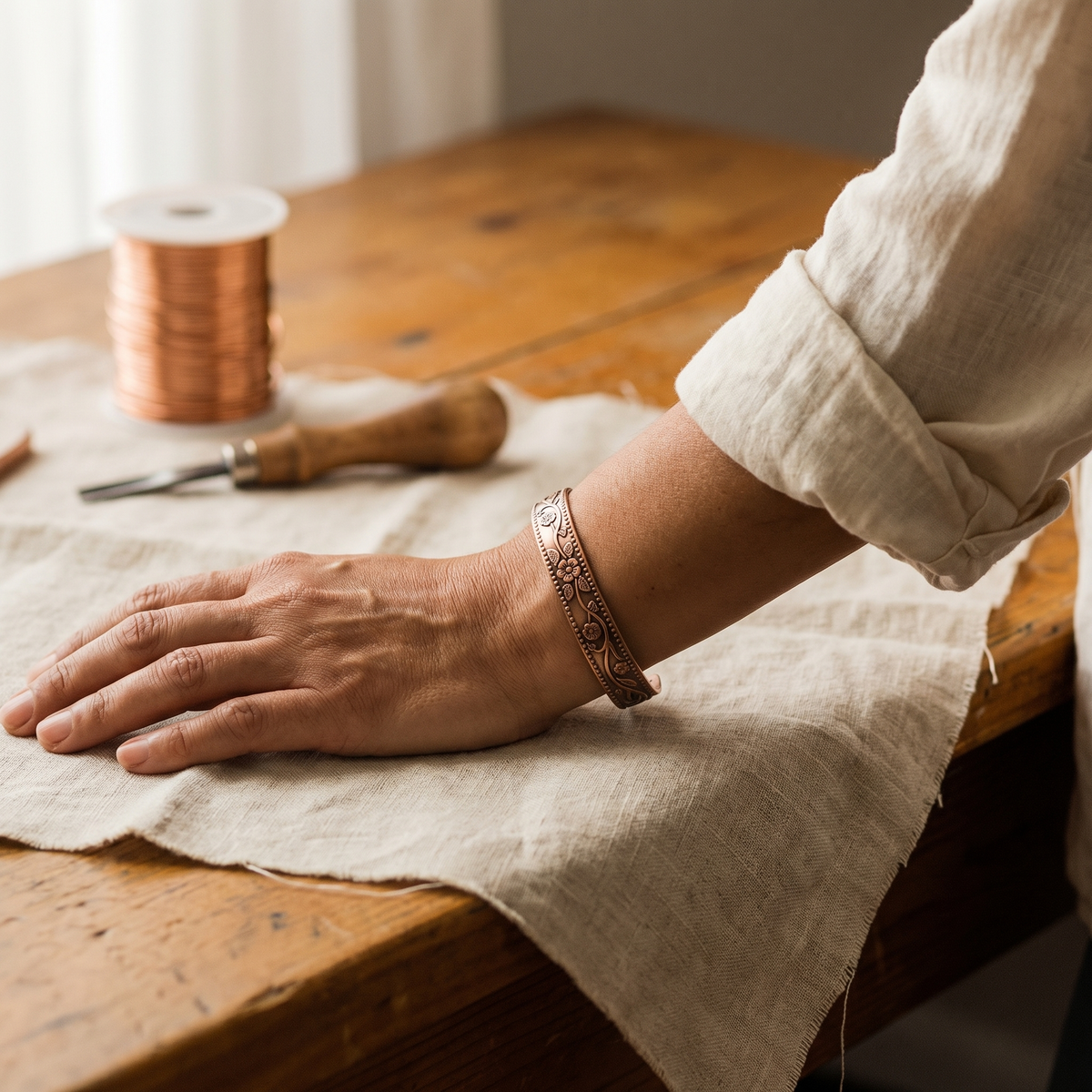 Clara Whitfield's Knell Copper Bracelet