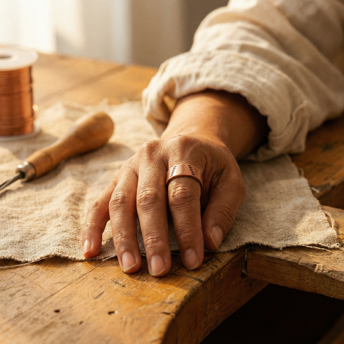 Clara Whitfield's Hearth Copper Ring