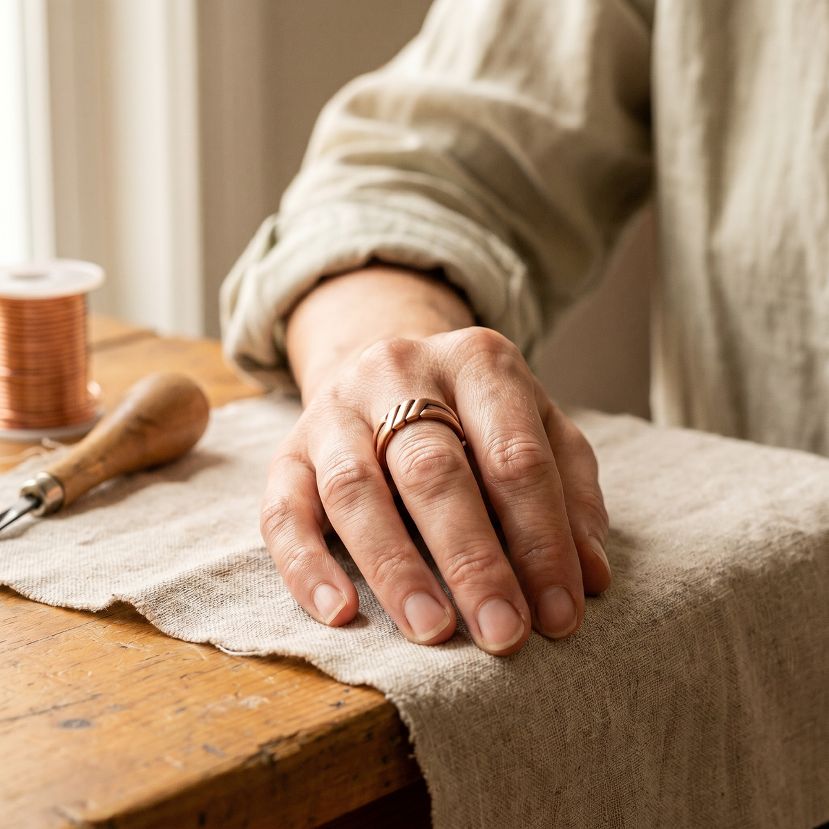 Clara Whitfield's Peat Copper Ring