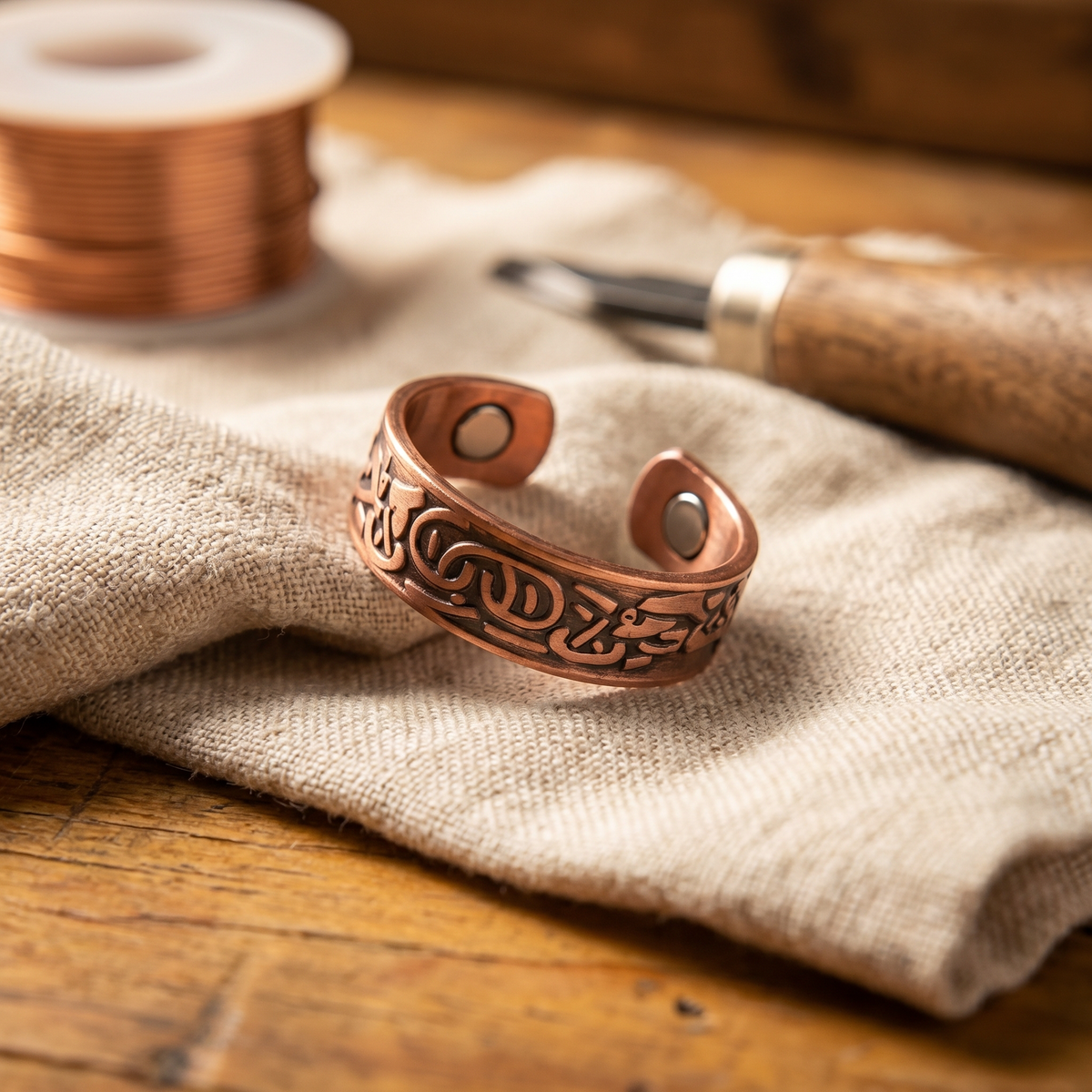 Clara Whitfield's Burr Copper Ring