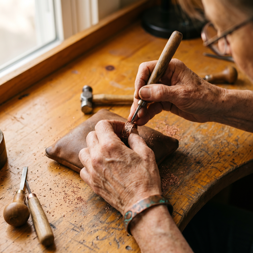 Clara Whitfield's Burr Copper Ring