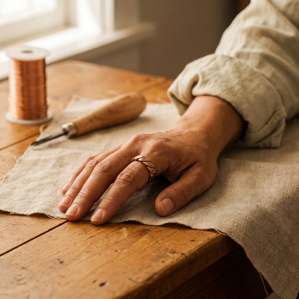 Clara Whitfield's Knap Copper Ring