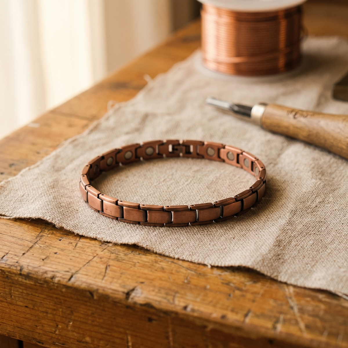 Clara Whitfield's Shore Copper Anklet