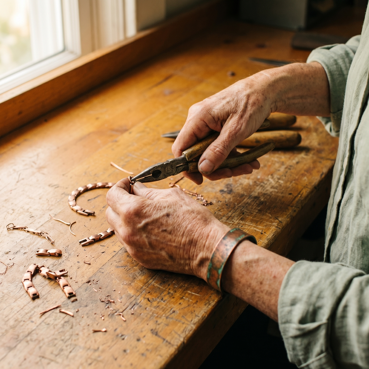 Clara Whitfield's Shore Copper Anklet