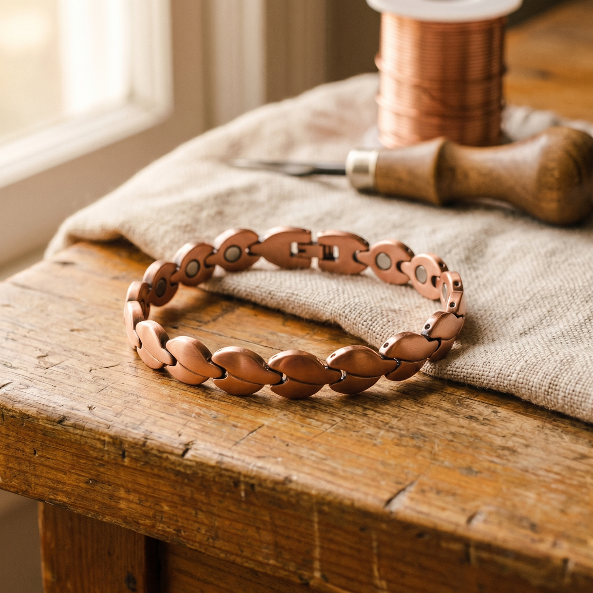 Clara Whitfield's Marsh Copper Anklet