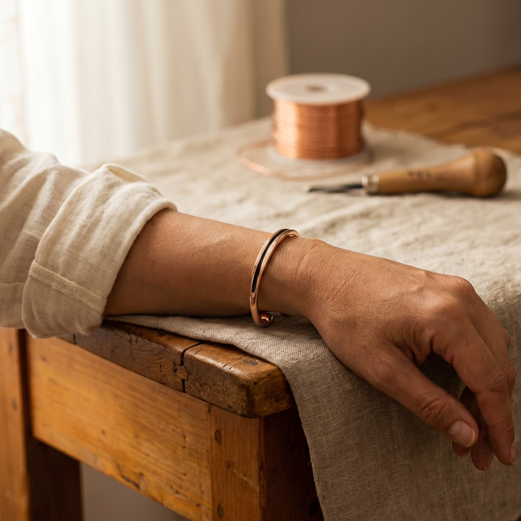 Clara Whitfield's Vein Copper Bracelet