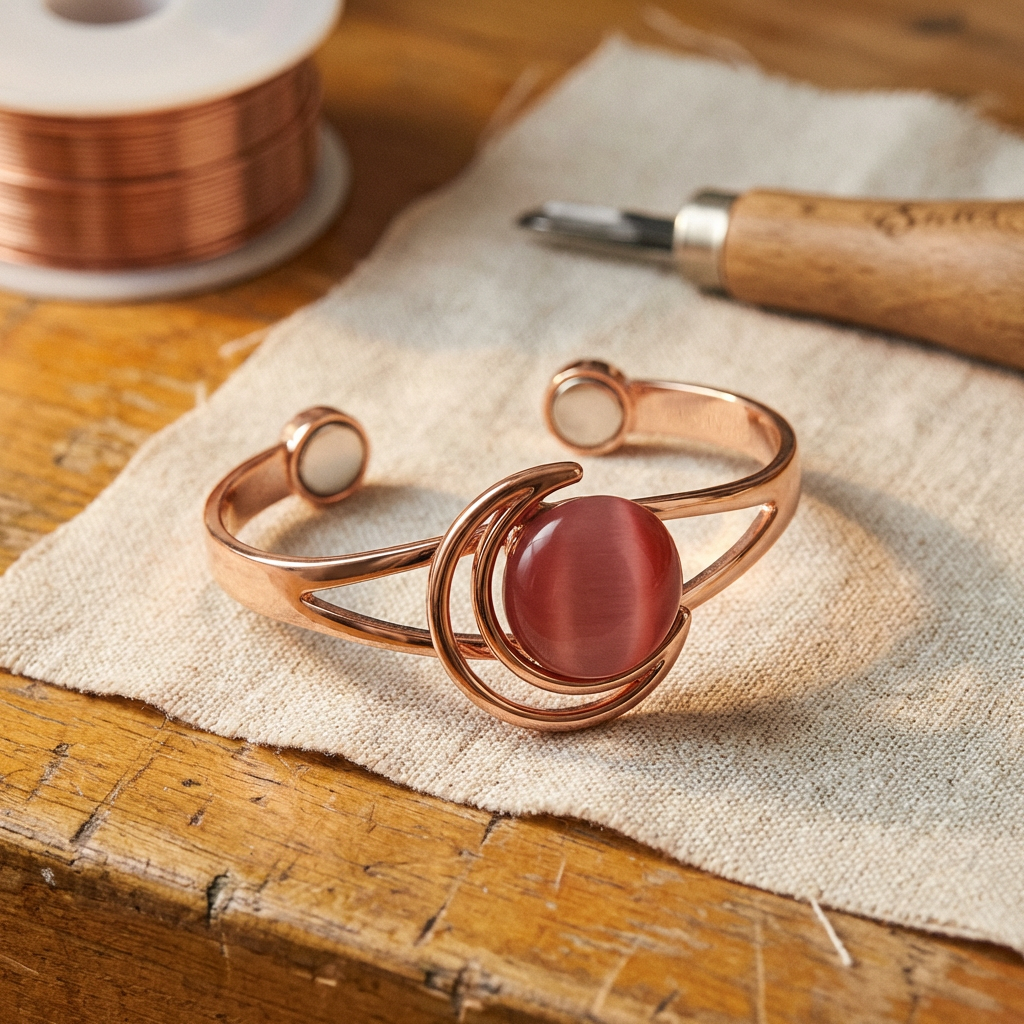 Clara Whitfield's Sphere Pink Copper Bracelet