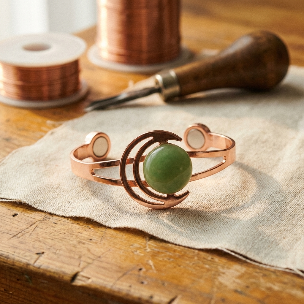 Clara Whitfield's Sphere Green Copper Bracelet