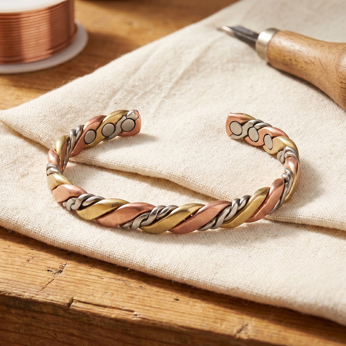 Clara Whitfield's Stone Copper Bracelet