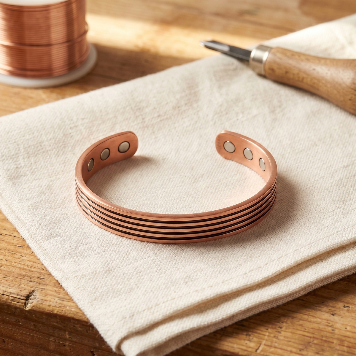 Clara Whitfield's Willow Copper Bracelet