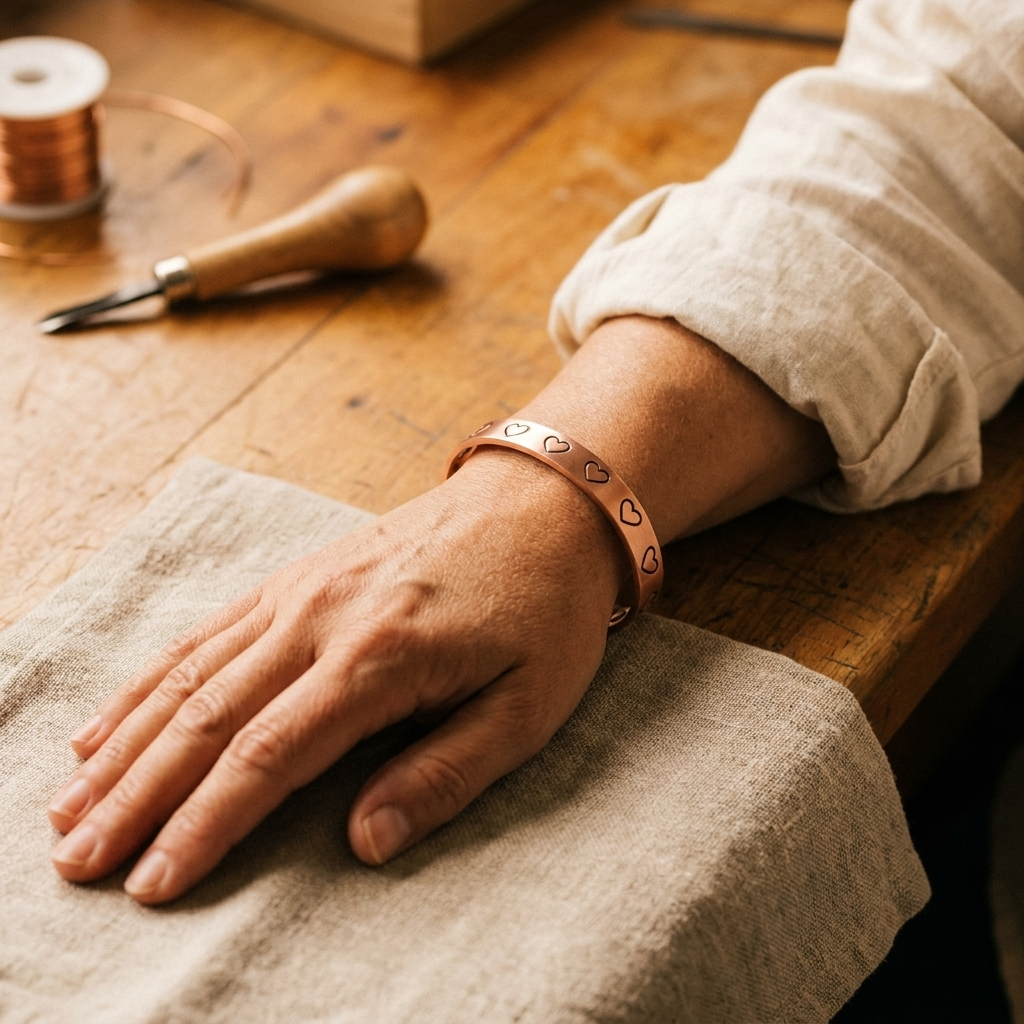 Clara Whitfield's Hearth Copper Bracelet