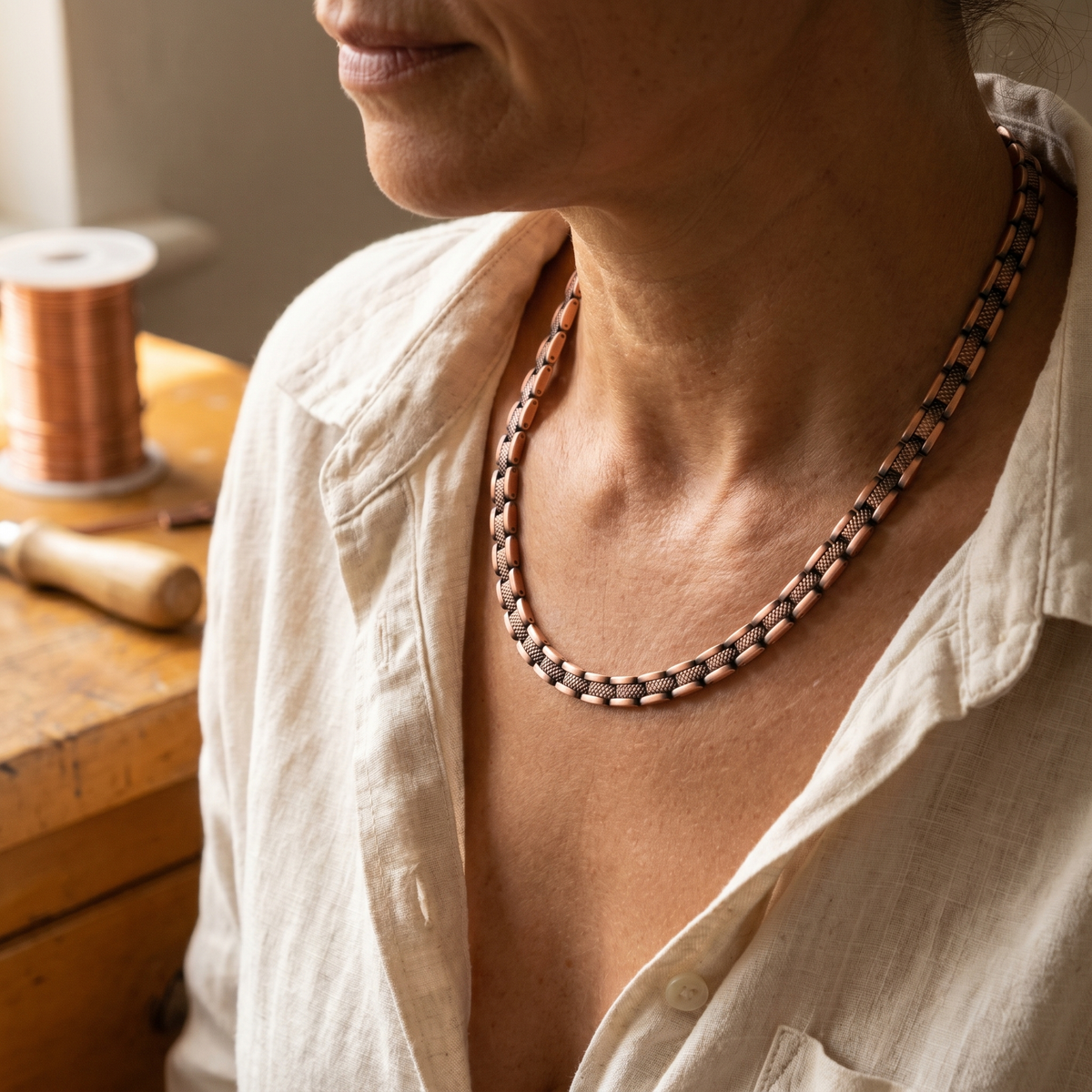 Clara Whitfield's Haze Copper Necklace