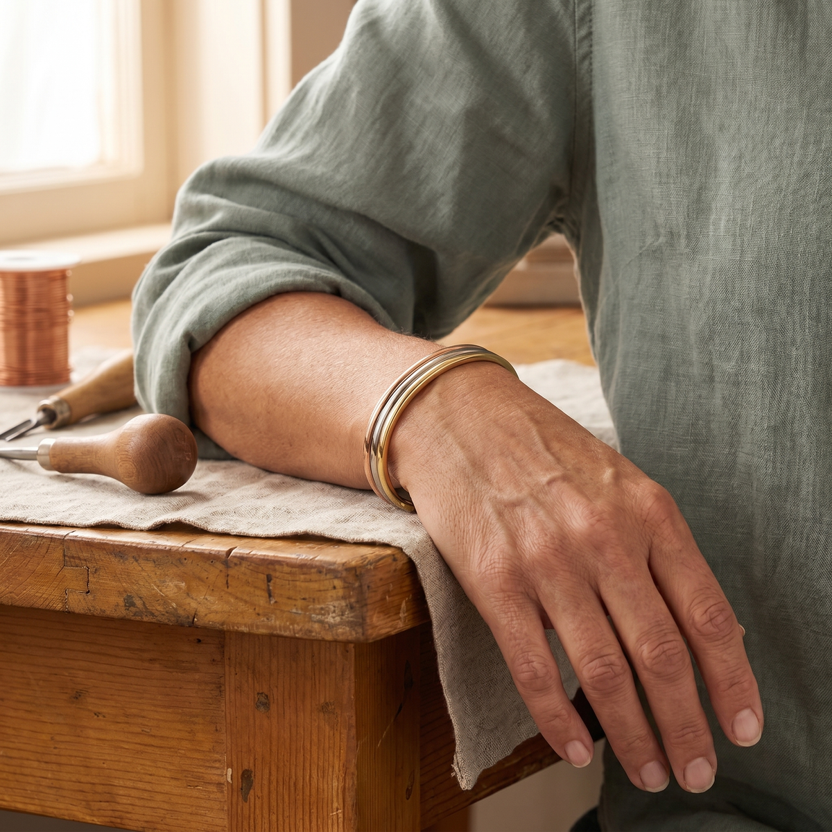 Clara Whitfield's Fell Copper Bracelet