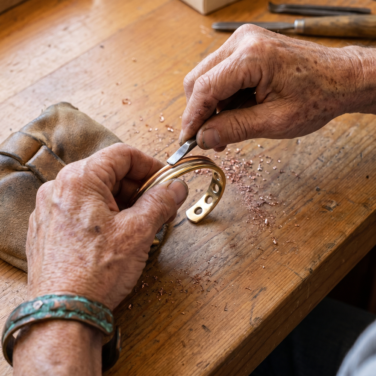 Clara Whitfield's Fell Copper Bracelet