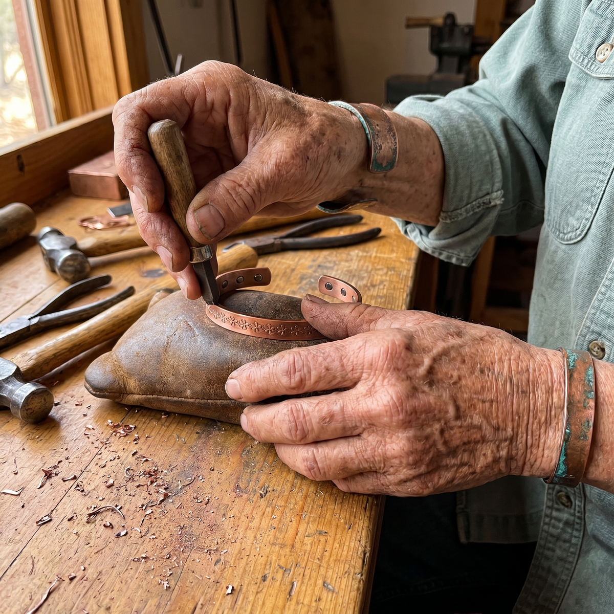 Clara Whitfield's Loch Copper Bracelet
