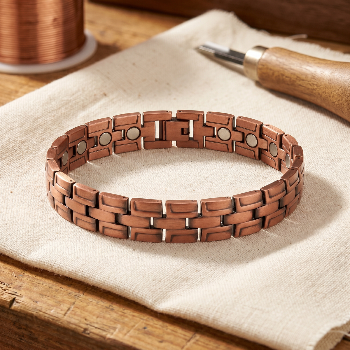 Clara Whitfield's Gorse Men's Copper Bracelet