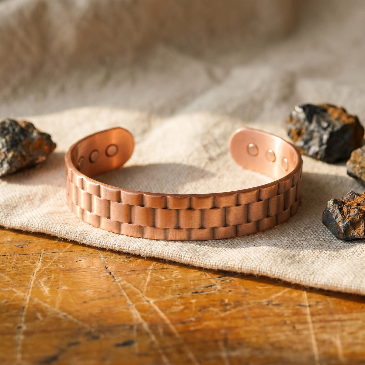 Clara Whitfield's Ore Men's Copper Bracelet