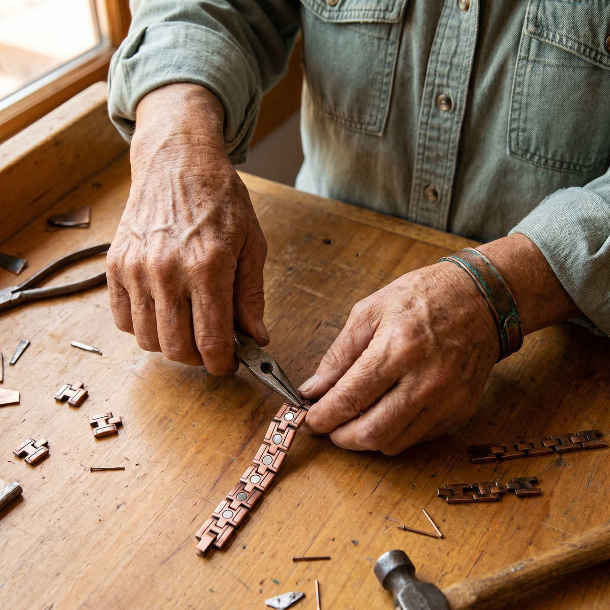 Clara Whitfield's Gorse Men's Copper Bracelet