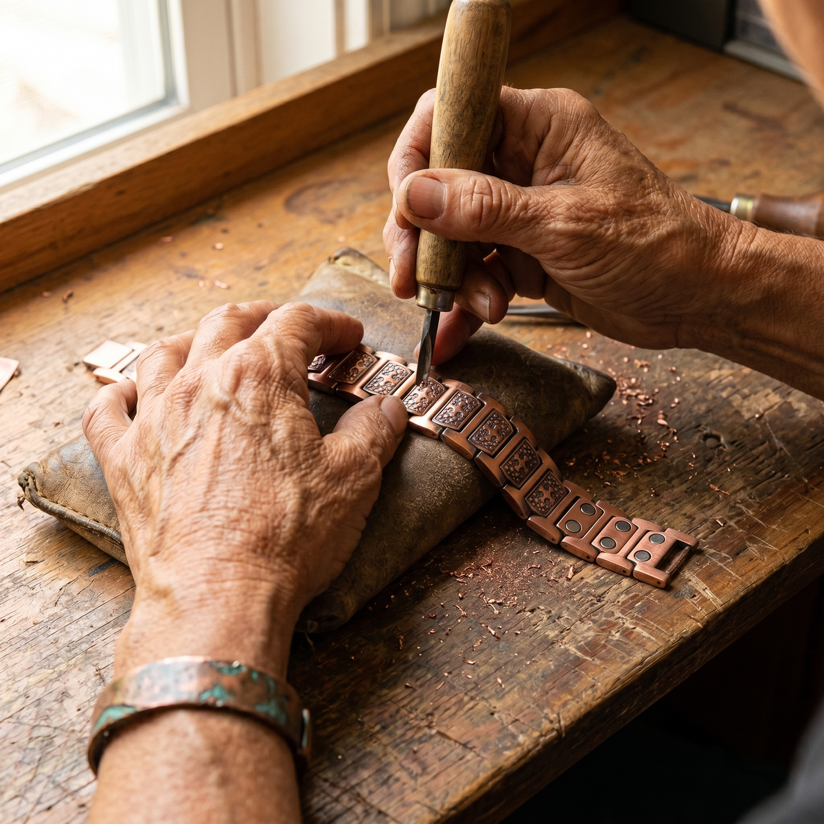 Clara Whitfield's Gale Men's Copper Bracelet