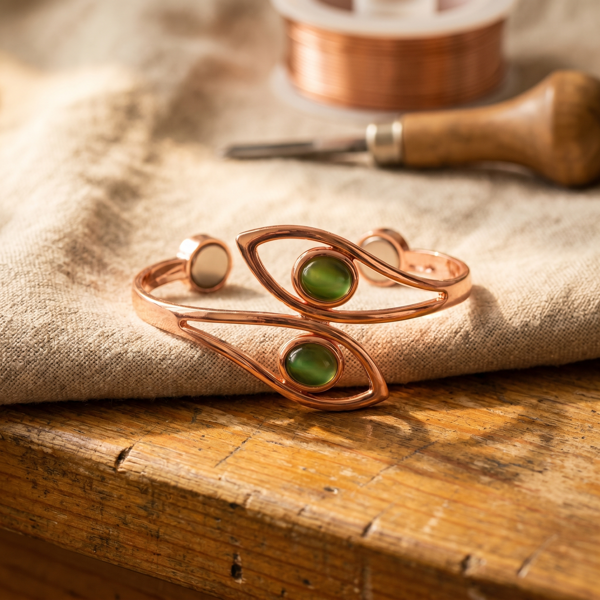 Clara Whitfield's Opal Copper Bracelet