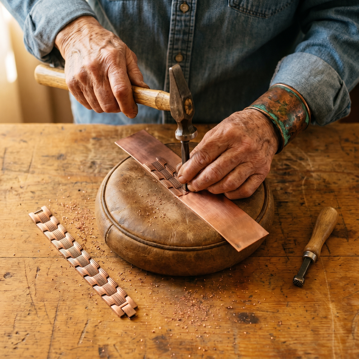 Clara Whitfield's Crag Copper Bracelet