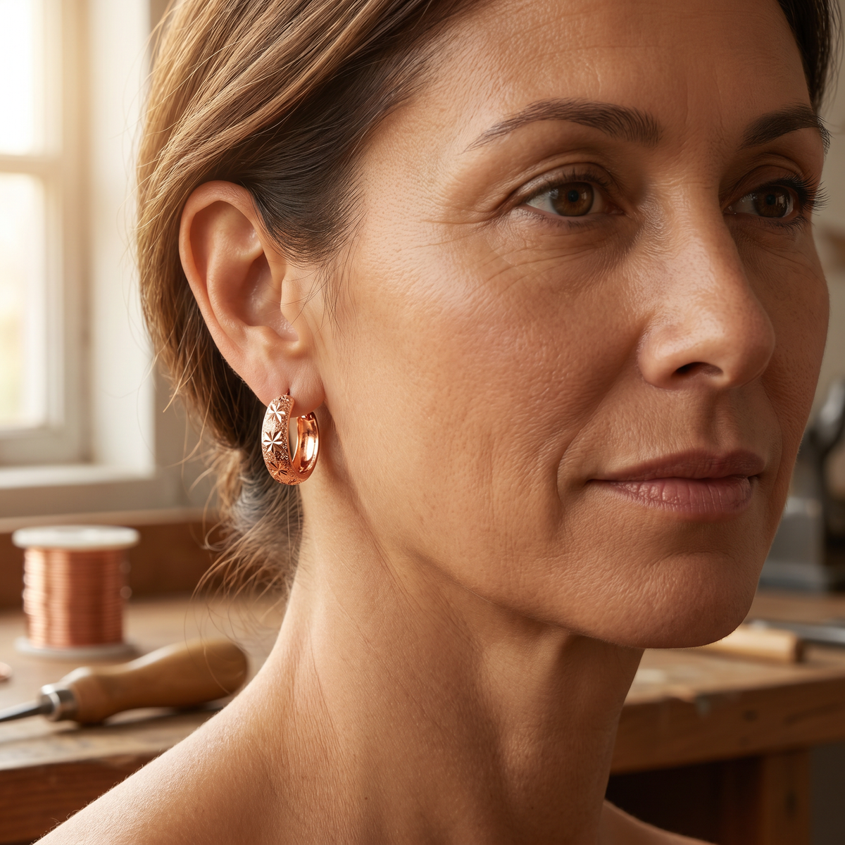 Clara Whitfield's Dew Copper Earrings