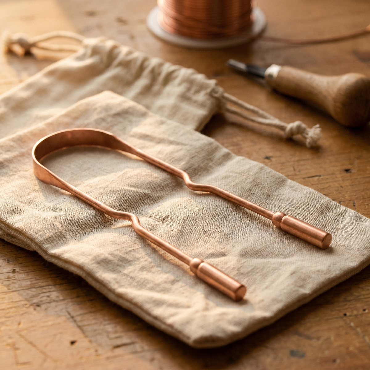 Clara Whitfield's Pure Copper Tongue Scraper