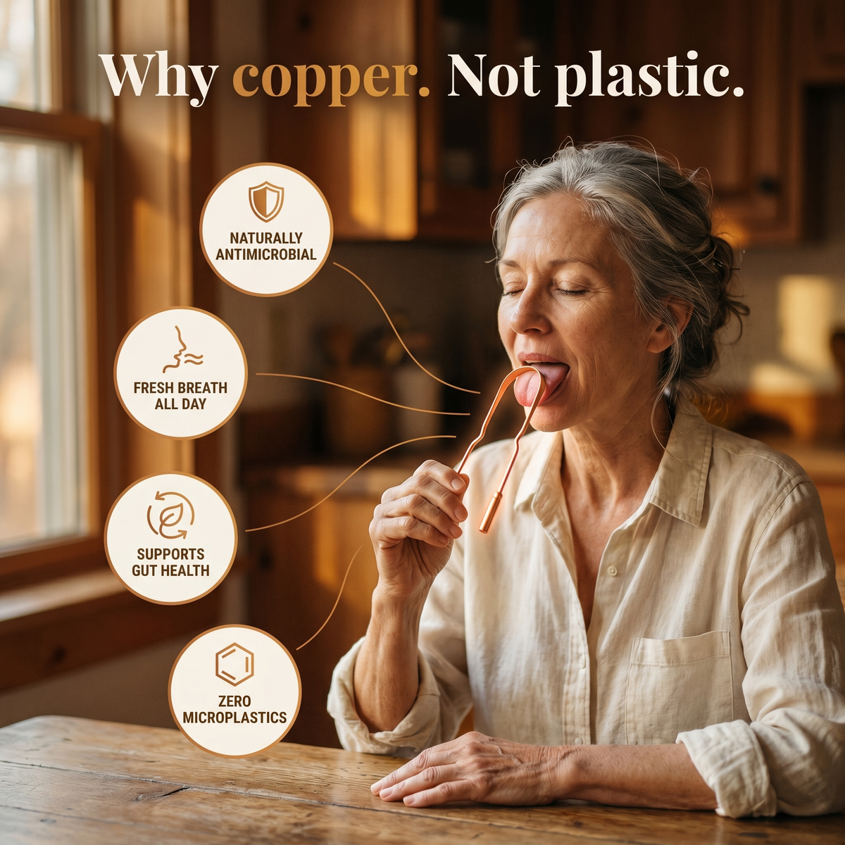 Clara Whitfield's Pure Copper Tongue Scraper