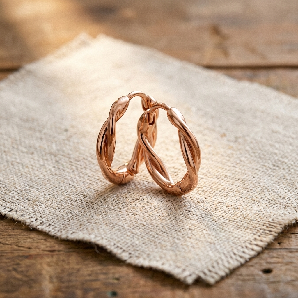 Clara Whitfield's Wren Copper Hoop Earrings