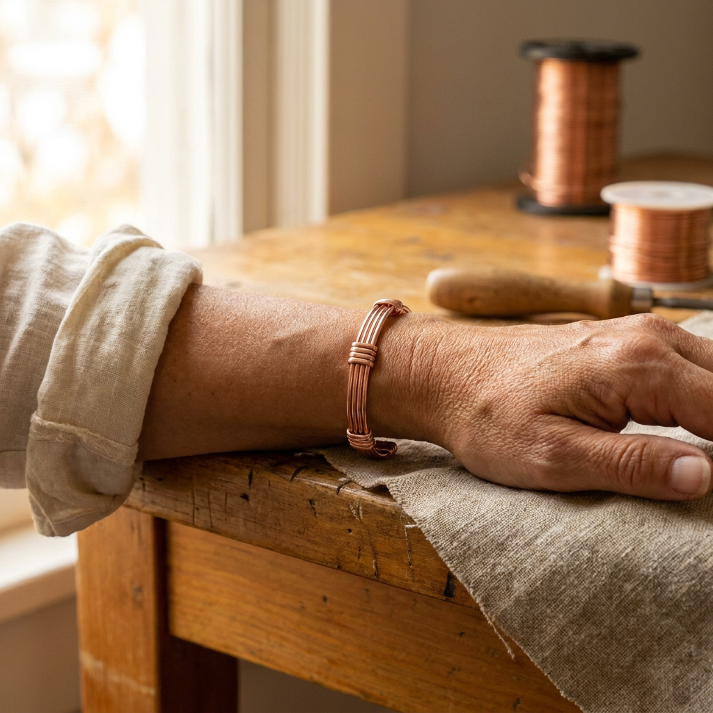Clara Whitfield's Sere Copper Bracelet