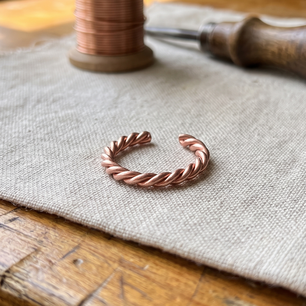 Clara Whitfield's Copper Tensor Ring