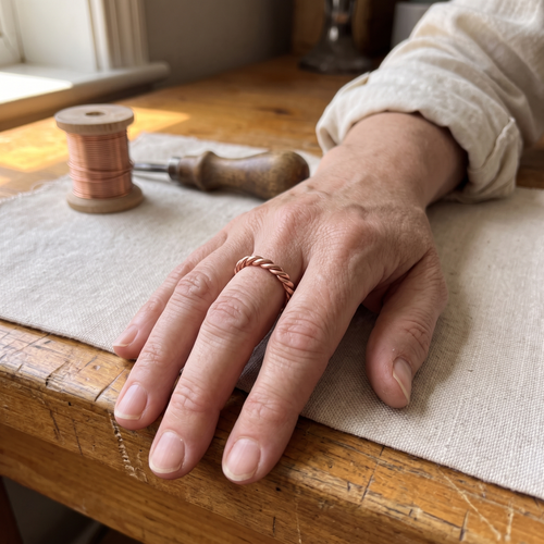 Clara Whitfield's Copper Tensor Ring