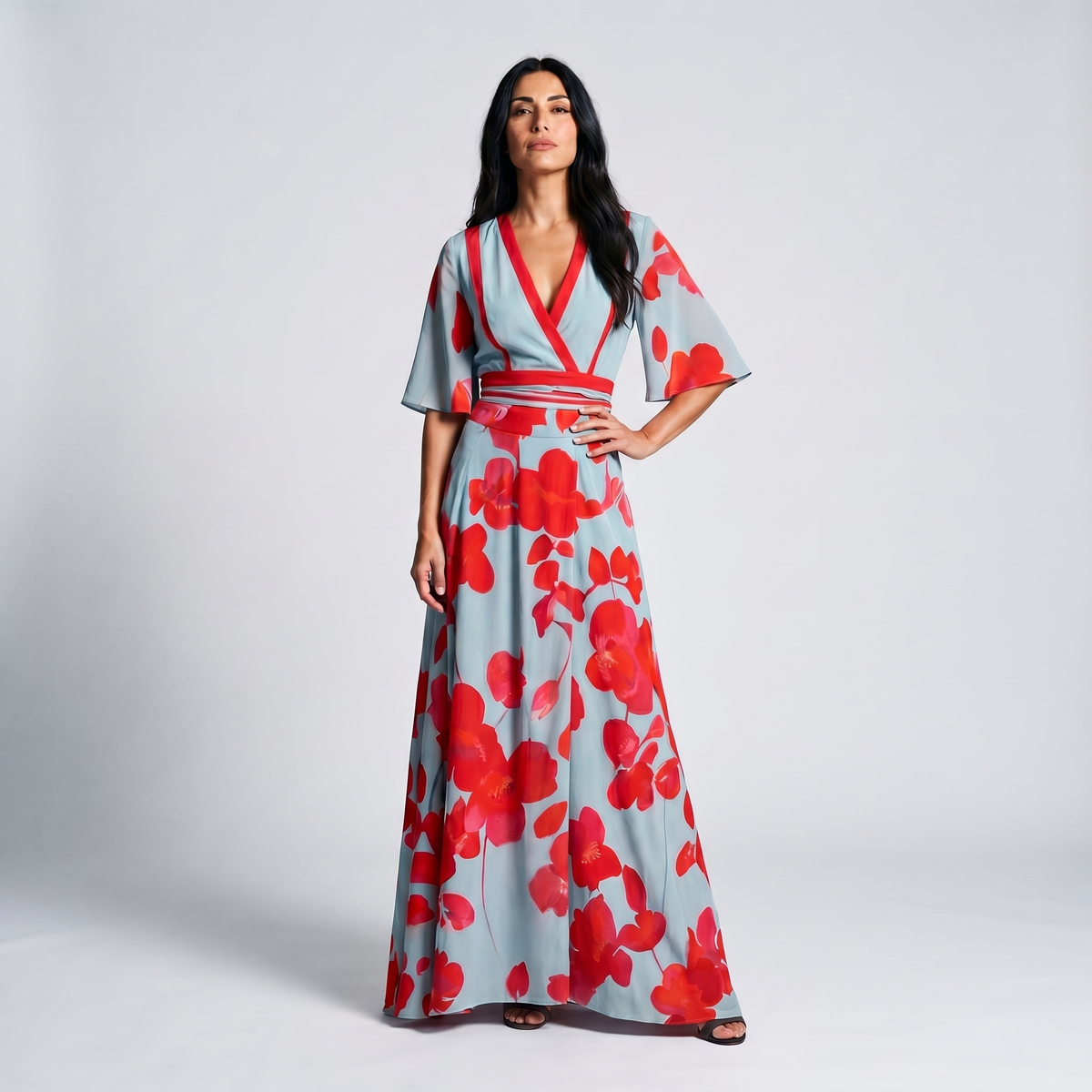 The Scarlett Floral Wrap Maxi Dress