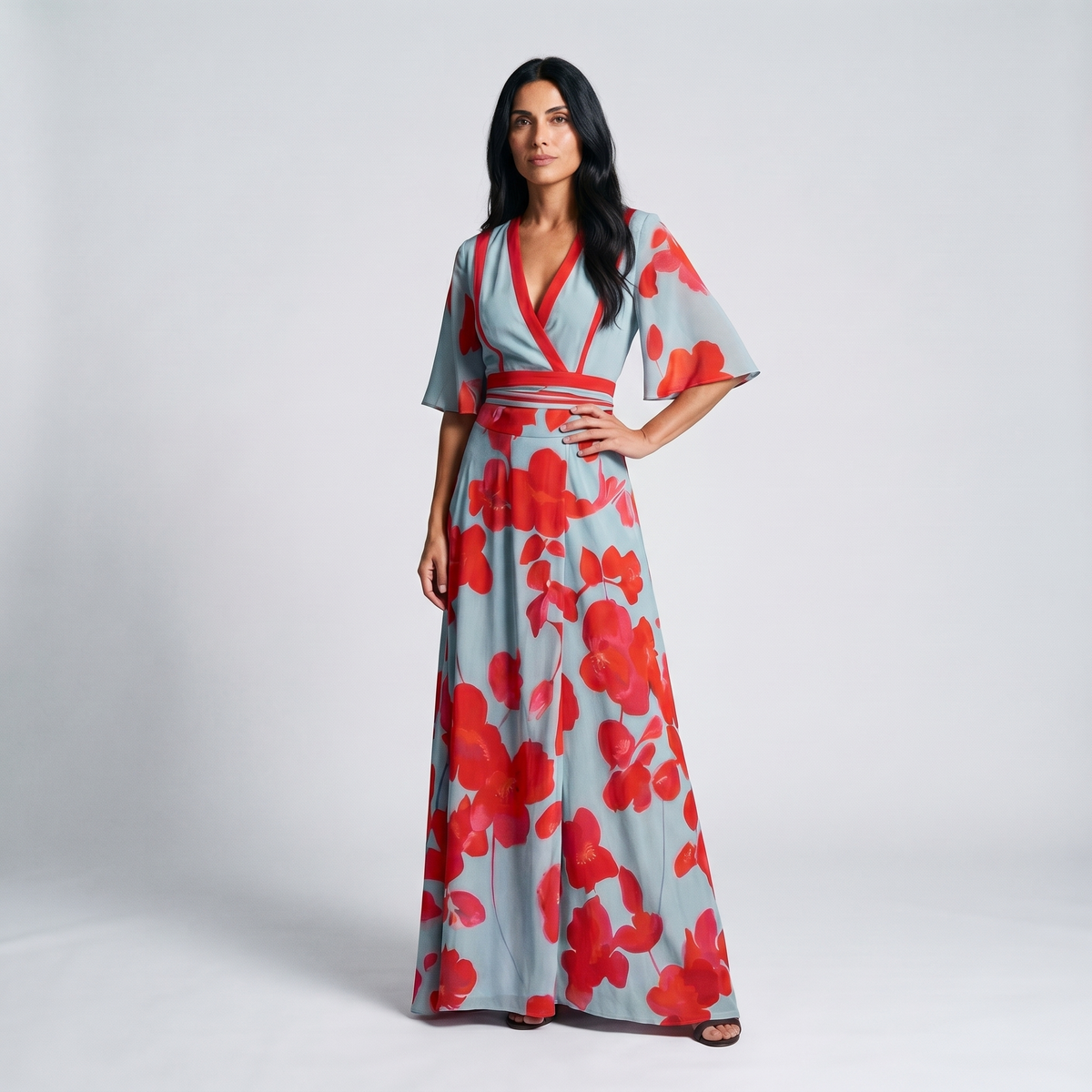 The Scarlett Floral Wrap Maxi Dress